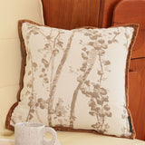 NNEAGS 2X 45cm Painting Retro Tree flower Bird Cotton Linen Home Decor Pillow Case Cushion Throw Pillow