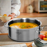 NNEAGS Stock Pot 17L Top Grade Thick Stainless Steel Stockpot 18/10