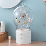 NNEAGS 2X White 360 Degree Rotating LED Light 2 Layered Jewelry Storage Box Waterproof Dustproof Accessories Organiser