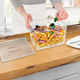 NNEAGS 200mm Clear Gastronorm GN Pan 1/2 Food Tray Storage Bundle of 2 with Lid