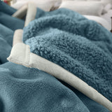 NNEAGS 2X Lake Blue Throw Blanket Warm Cozy Double Sided Thick Flannel Coverlet Fleece Bed Sofa Comforter