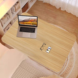 NNEAGS 40x80cm Walnut Bedside Table Movable Bedroom Desk Student Computer Table