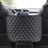 NNEAGS Black Leather Car Storage Portable Hanging Organizer Backseat Multi-Purpose Interior Accessories Bag