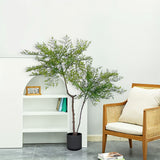NNEAGS 120cm Nandina Heavenly Bamboo Tree Artificial Plant Home Accent Decor