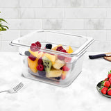 NNEAGS 150mm Clear Gastronorm GN Pan 1/6 Food Tray Storage