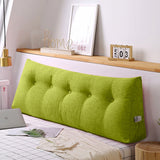 NNEAGS 2X 120cm Green Triangular Wedge Bed Pillow Headboard Backrest Bedside Tatami Cushion Home Decor