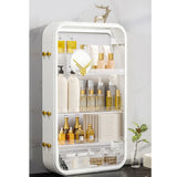 NNEAGS White Multi Tier Cosmetic Storage Rack Bathroom Vanity Tray Display Stand Organiser