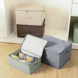 NNEAGS 2X Green Small Portable Double Zipper Storage Box Moisture Proof Clothes Basket Foldable Home Organiser