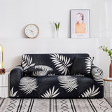 NNEAGS 4-Seater Leaf Design Sofa Cover Couch Protector High Stretch Lounge Slipcover Home Decor