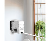 NNEAGS 2X 160mm Wall-Mounted Clothes Line Dry Rack Retractable Space-Saving Foldable Hanger White