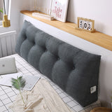 NNEAGS 2X 180cm Dark Grey Triangular Wedge Bed Pillow Headboard Backrest Bedside Tatami Cushion Home Decor