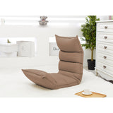 NNEAGS 4X Foldable Tatami Floor Sofa Bed Meditation Lounge Chair Recliner Lazy Couch Khaki
