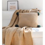 NNEAGS Coffee Tassel Fringe Knitting Blanket Warm Cozy Woven Cover Couch Bed Sofa Home Decor