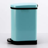 NNEAGS 4X 10L Foot Pedal Stainless Steel Rubbish Recycling Garbage Waste Trash Bin U Blue