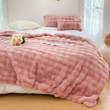 NNEAGS 2X 200cm Pink Fur Fuzzy Super Soft and Cozy Fluffy Throw Blanket