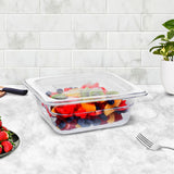 NNEAGS 65mm Clear Gastronorm GN Pan 1/6 Food Tray Storage with Lid