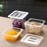 NNEAGS Clear Gastronorm 1/6 GN Lid Food Tray Top Cover