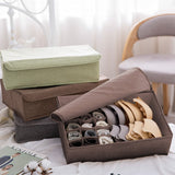 NNEAGS Coffee Flip Top Underwear Storage Box Foldable Wardrobe Partition Drawer Home Organiser