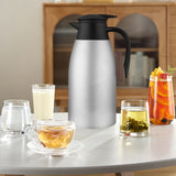 NNEAGS 1.5L Silver Color 3-Layer Stainless Steel Vacuum Durable Thermal Flask