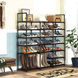 NNEAGS 2X 19-Shelf Tier Shoe Storage Shelf Space-Saving Caddy Rack Organiser with Handle
