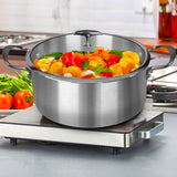 NNEAGS Stainless Steel 28cm 32cm Casserole With Lid Induction Cookware