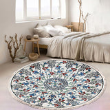 NNEAGS 120cm Mandala Round Area Thick Anti-slip Doormat, Home Decor
