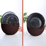NNEAGS 2X Coffee Small Hanging Resin Flower Pot Self Watering Basket Planter Outdoor Garden Decor