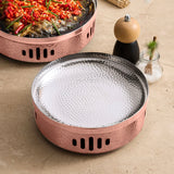 NNEAGS 26cm Hammered Texture Dry Pot in Rose Gold Color Kitchen Essential