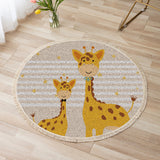 NNEAGS 120cm Cute Cartoon Animal Non-Slip Thick and Ultra-Soft Carpet Flannel Rug