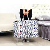 NNEAGS 2X Nautical Icons Large Storage Luggage Bag Double Zipper Foldable Travel Organiser Essentials