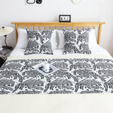 NNEAGS 1.5m Light Black Luxury Mottled Bed Vintage Scarf Runner Bedding Tail Pad Flag For Home Hotel Set of 3