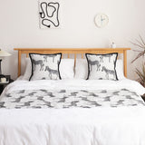 NNEAGS 1.5m Bed Light Luxury Zebra Vintage Bed Scarf Runner Bedding Tail Pad Flag For Home Hotel Set of 3