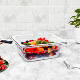 NNEAGS 65mm Clear Gastronorm GN Pan 1/6 Food Tray Storage Bundle of 2