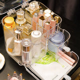 NNEAGS Transparent Cosmetic Storage Box Clear Makeup Skincare Holder with Lid Drawers Waterproof  Dustproof Organiser
