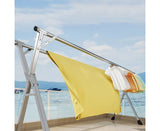 NNEAGS 2X 2.4m Portable Standing Clothes Drying Rack Foldable Space-Saving Laundry Holder Indoor Outdoor