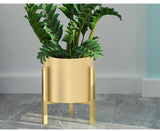 NNEAGS 4X 30CM Gold Metal Plant Stand with Flower Pot Holder Corner Shelving Rack Indoor Display
