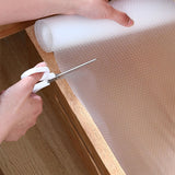 NNEAGS 45x500cm Transparent Kitchen Drawer Cabinet Multi Use Liner Non Slip Mat