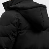 NNEAGS abbee Black XL Winter Hooded Overcoat Long Jacket Stylish Lightweight Quilted Warm Puffer Coat