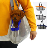 NNEAGS 2X Grey Pet Carrier Bag Breathable Net Mesh Tote Pouch Dog Cat Travel Essentials