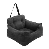 NNEAGS Grey Pet Car Seat Sofa Safety Soft Padded Portable Travel Carrier Bed