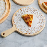 NNEAGS 11 inch Round Premium Wooden Pine Food Serving Tray Charcuterie Board Paddle Home Decor