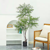 NNEAGS 150cm Nandina Heavenly Bamboo Tree Artificial Plant Home Accent Decor