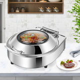 NNEAGS Stainless Steel Round Chafing Dish Tray Buffet Cater Food Warmer Chafer with Top Lid