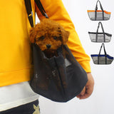 NNEAGS 2X Black Pet Carrier Bag Breathable Net Mesh Tote Pouch Dog Cat Travel Essentials