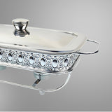 NNEAGS 1.5L Lace Edge Dining Stove Silver Color Portable Dining Cooking Appliance for Kitchen Essential