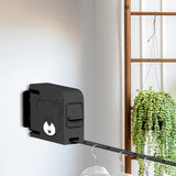 NNEAGS 2X 160mm Wall-Mounted Clothes Line Dry Rack Retractable Space-Saving Foldable Hanger Black