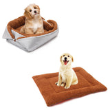 NNEAGS Silver Dual-purpose Cushion Nest Cat Dog Bed Warm Plush Kennel Mat Pet Home Travel Essentials