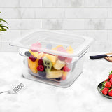 NNEAGS 100mm Clear Gastronorm GN Pan 1/6 Food Tray Storage Bundle of 4 with Lid