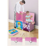 NNEAGS 10 Cubes DIY Princess Design Portable Wardrobe Divide-Grid Modular Storage Organiser Foldable Closet