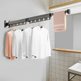 NNEAGS 93.2cm Wall-Mounted Clothing Dry Rack Retractable Space-Saving Foldable Hanger
